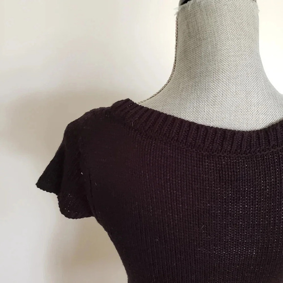 L.E.I. Sweater Dress Black Pull Over Round Medium - Picture 4 of 8